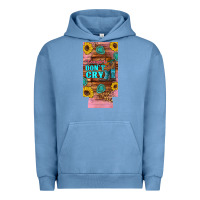Pigment Pebble Blue cowgirls don't crty boots hat sunflowers 12 oz can cooler  (slim) Urban Hoodie - Artiststas