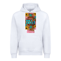 White cowgirls don't crty boots hat sunflowers 12 oz can cooler  (slim) Urban Hoodie - Artiststas
