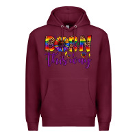 Burgundy born this way Premium Hoodie - JahusDesignShop