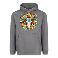 Storm Western bull skull sunflower Heavyweight Hoodie - MaliasSmallBusiness