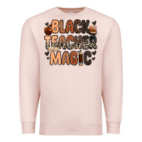 Pale Pink black teacher magic Premium Sweatshirt - Zillion Design Studio