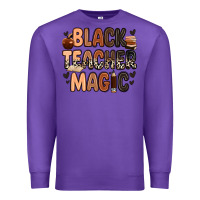 Purple black teacher magic Premium Sweatshirt - Zillion Design Studio