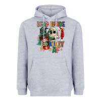 Heather Grey dead inside but jolly as fuck Heavyweight Hoodie - MaliasSmallBusiness