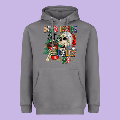 Heavyweight Hoodie dead inside but jolly as fuck