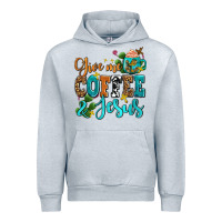 Heather Grey gıve me coffee and jesus Urban Hoodie - AdoDesignShop