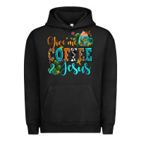 Pigment Black gıve me coffee and jesus Urban Hoodie - AdoDesignShop