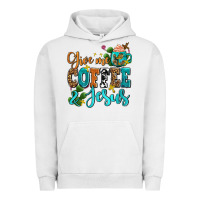 Pigment Lunar Rock gıve me coffee and jesus Urban Hoodie - AdoDesignShop