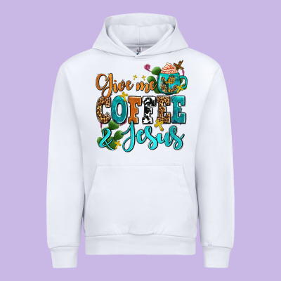 Gıve Me Coffee And Jesus Urban Hoodie Designed By Adodesignshop