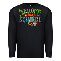 Black welcome back to school Premium Sweatshirt - texasbilliewilder