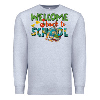 Heather Grey welcome back to school Premium Sweatshirt - texasbilliewilder