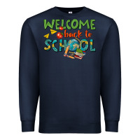 Navy welcome back to school Premium Sweatshirt - texasbilliewilder