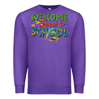 Purple welcome back to school Premium Sweatshirt - texasbilliewilder
