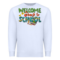 White welcome back to school Premium Sweatshirt - texasbilliewilder