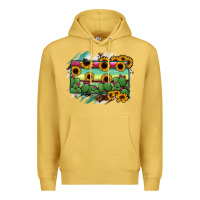 Antique Gold south Dakota State Map Premium Hoodie - RanaPortraitStore