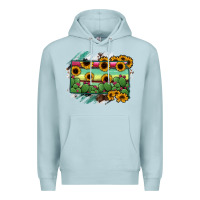 Blue Mist south Dakota State Map Premium Hoodie - RanaPortraitStore