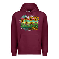 Burgundy south Dakota State Map Premium Hoodie - RanaPortraitStore