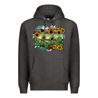 Charcoal Heather south Dakota State Map Premium Hoodie - RanaPortraitStore