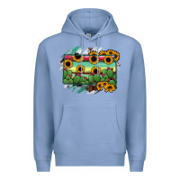Colony Blue south Dakota State Map Premium Hoodie - RanaPortraitStore