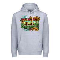 Heather Grey south Dakota State Map Premium Hoodie - RanaPortraitStore