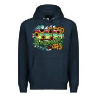 Navy south Dakota State Map Premium Hoodie - RanaPortraitStore