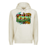 Oatmeal Heather south Dakota State Map Premium Hoodie - RanaPortraitStore