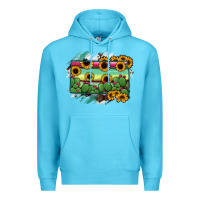 Ocean Blue south Dakota State Map Premium Hoodie - RanaPortraitStore
