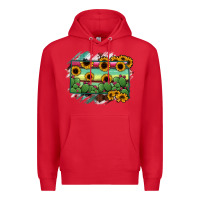 Red south Dakota State Map Premium Hoodie - RanaPortraitStore