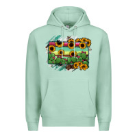 Seafoam south Dakota State Map Premium Hoodie - RanaPortraitStore