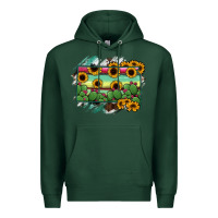 Sports Green south Dakota State Map Premium Hoodie - RanaPortraitStore