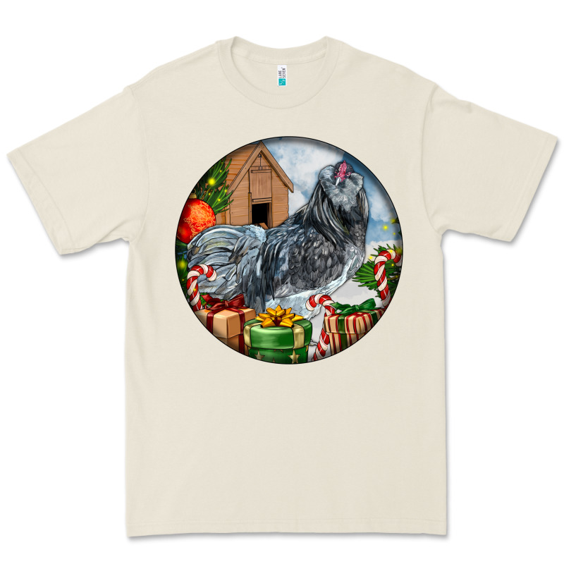 Ameraucana Rooster Christmas Premium Tee by LillyAllenDesigns | Teevron