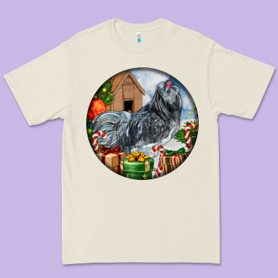 Ameraucana Rooster Christmas Premium Tee Designed By Lillyallendesigns