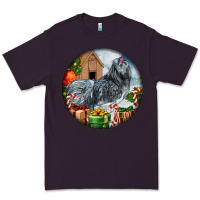 Plum ameraucana rooster christmas Premium Tee - LillyAllenDesigns