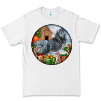 White ameraucana rooster christmas Premium Tee - LillyAllenDesigns