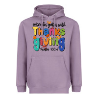 Lavender enter his gates with thanksgiving psalm 100 4 Heavyweight Hoodie - MaliasSmallBusiness