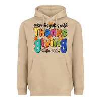 Mushroom enter his gates with thanksgiving psalm 100 4 Heavyweight Hoodie - MaliasSmallBusiness