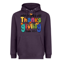 Plum enter his gates with thanksgiving psalm 100 4 Heavyweight Hoodie - MaliasSmallBusiness