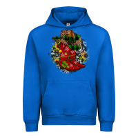 Cobalt Christmas Cowboy Boots Urban Hoodie - JahusDesignShop