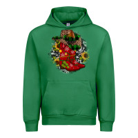 Emerald Christmas Cowboy Boots Urban Hoodie - JahusDesignShop