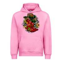 Fuchsia Pink Christmas Cowboy Boots Urban Hoodie - JahusDesignShop