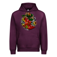 Mauve Wine Christmas Cowboy Boots Urban Hoodie - JahusDesignShop