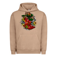 Pigment Burro Christmas Cowboy Boots Urban Hoodie - JahusDesignShop