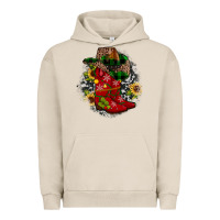 Pigment French Oak Christmas Cowboy Boots Urban Hoodie - JahusDesignShop