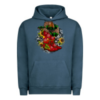 Pigment Midnight Navy Christmas Cowboy Boots Urban Hoodie - JahusDesignShop