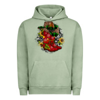 Pigment Oil Green Christmas Cowboy Boots Urban Hoodie - JahusDesignShop