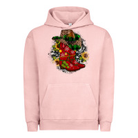 Pigment Salmon Christmas Cowboy Boots Urban Hoodie - JahusDesignShop