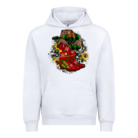White Christmas Cowboy Boots Urban Hoodie - JahusDesignShop