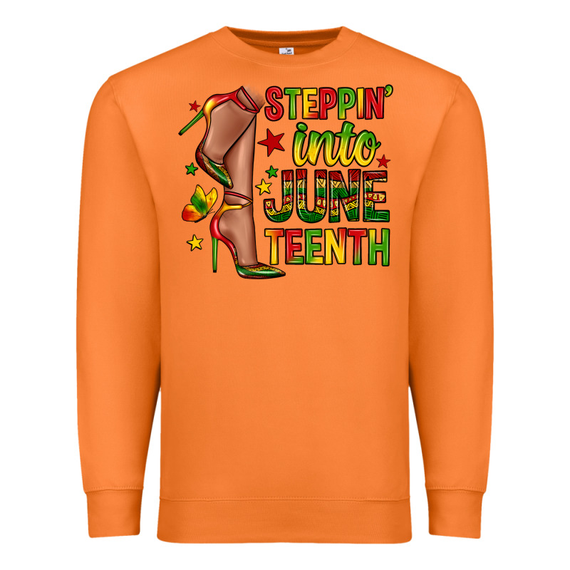 Steppin Into Juneteenth Premium Sweatshirt by Zillion Design Studio | Teevron