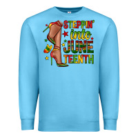 Ocean Blue steppin into juneteenth Premium Sweatshirt - Zillion Design Studio
