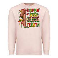 Pale Pink steppin into juneteenth Premium Sweatshirt - Zillion Design Studio