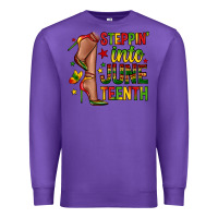 Purple steppin into juneteenth Premium Sweatshirt - Zillion Design Studio